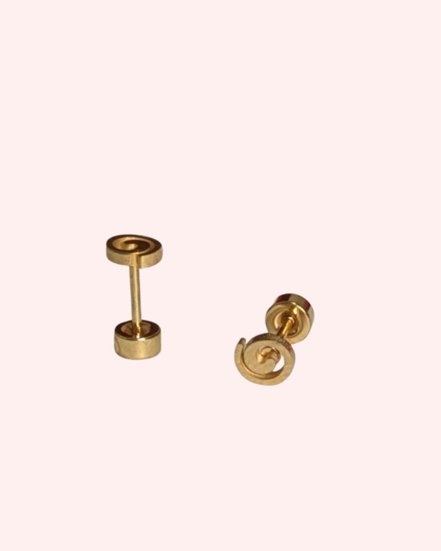 Spiral gold Stud